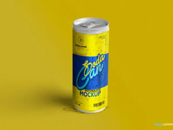 Soda Can Mockup From 6 Different Angle 1