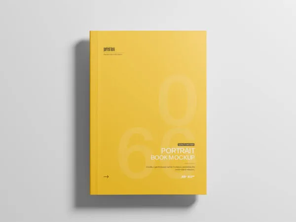 Softcover Book Cover Mockup From Top 1