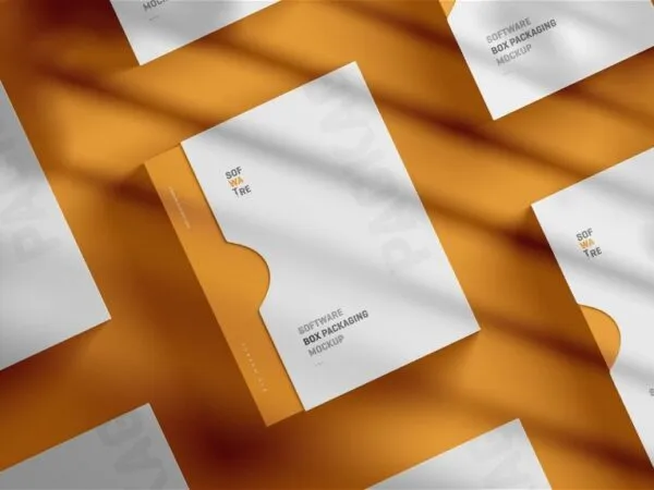 Software Box Mockup Slip Case in 4 Shots 1 1