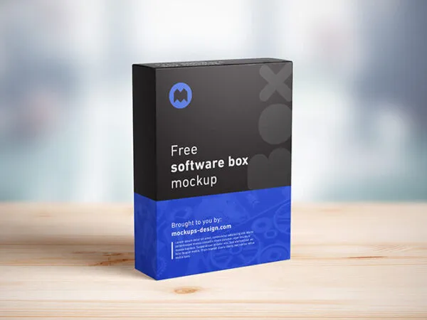Software Box in Diffrent Angles and Views Mockup 1