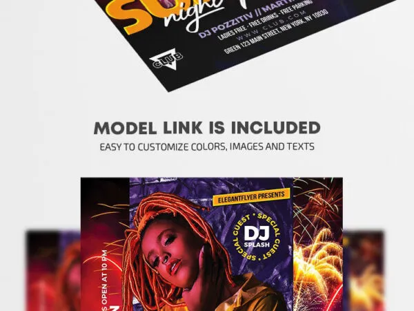 Sparkly Creative Sunday Party Flyer Template 1
