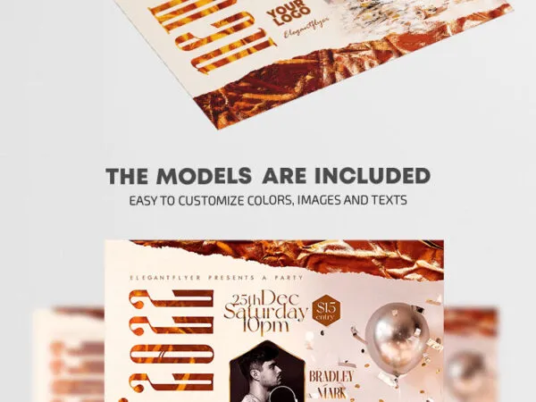 Sparkly Luxurious New Year Flyer Template 1