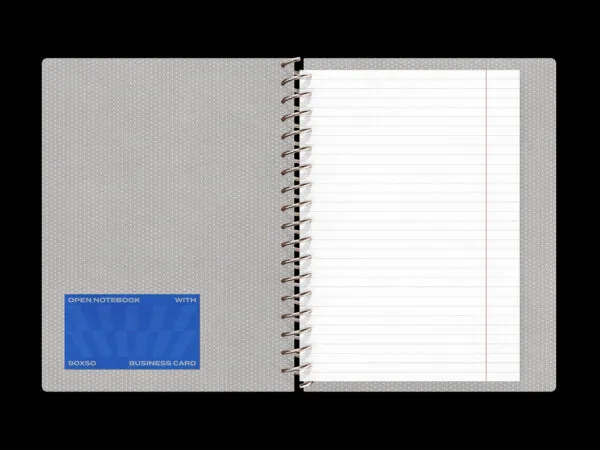 Spiral Notebook Business Card Mockup 1