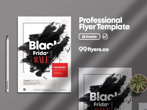 Splash Black Friday Event Flyer Template 1