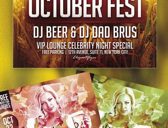 Splash Bold October Fest Flyer Template 1