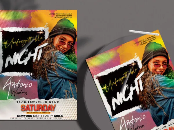 Splash Colorful Party Flyer Template 1