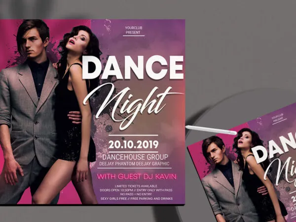 Splash Dance and Party Flyer Template 1