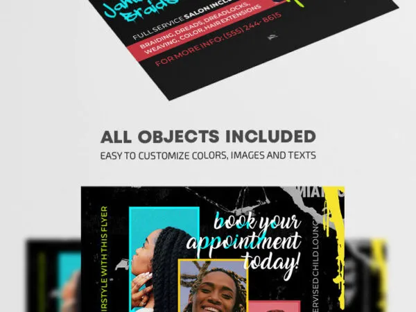 Splash Hair Extensions Flyer Template 1