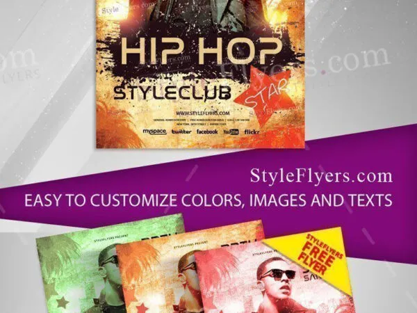 Splash Hip Hop Music Event Flyer Template 1