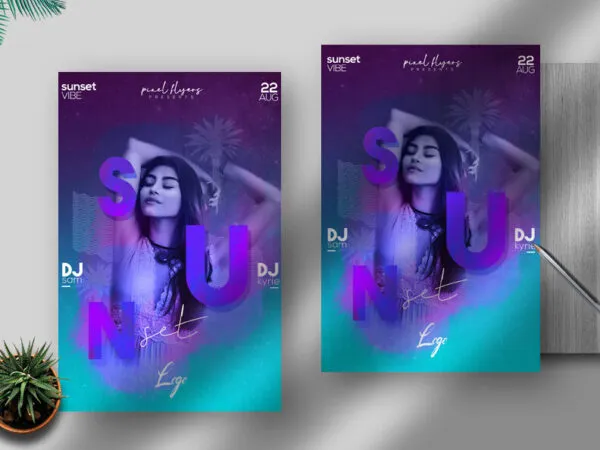 Splash Party and DJ Artist Flyer Template 1