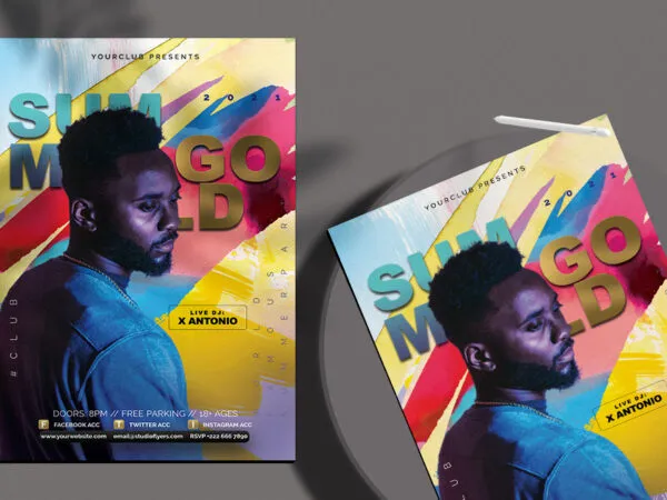 Splash Summer Party Flyer Template 1
