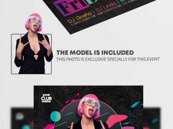 Splash Wild Friday Club Party Flyer Template 1