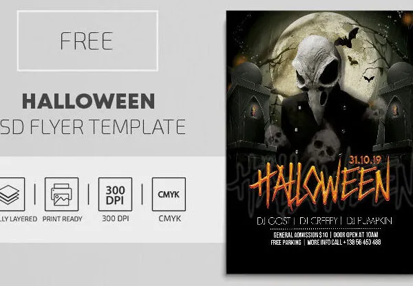 Spooky Playful Halloween Flyer Template 1