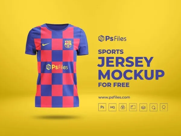 Sports Shirt Mockup Front View 1