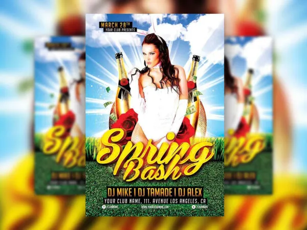 Spring Bash and DJ Artist Flyer Template 1