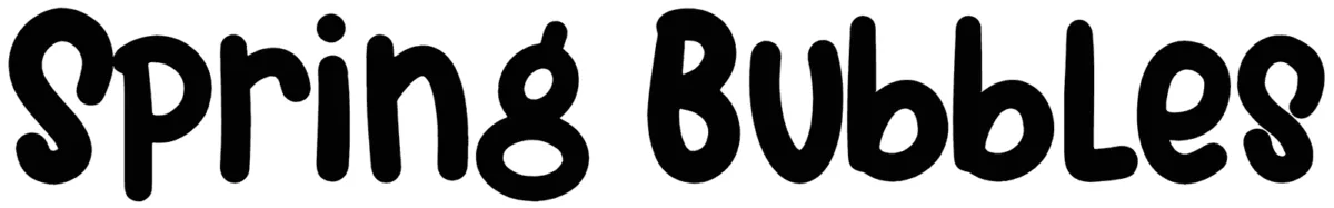 Spring Bubbles Font 1