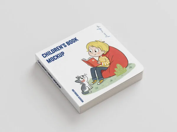 Square Childrens Book Mockup 1