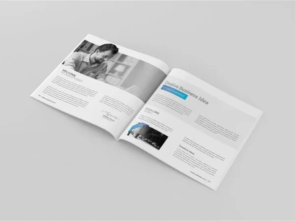Square Magazine Mockup in 3 Shots 1