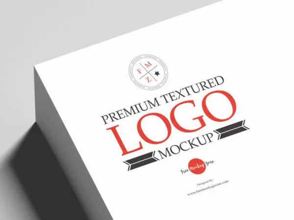 Stack of Paper Branding Logo Mockup 1