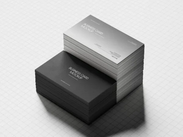 Stacked Business Card Mockup 1