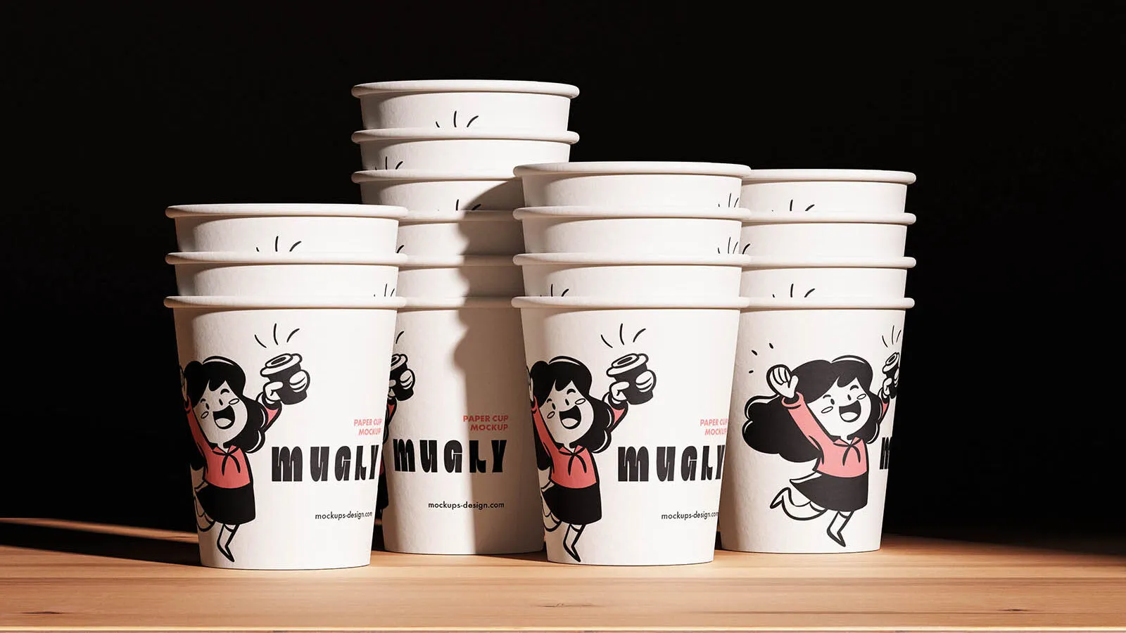 Stacked Paper Cup Mockup Image 1 Designers Lab