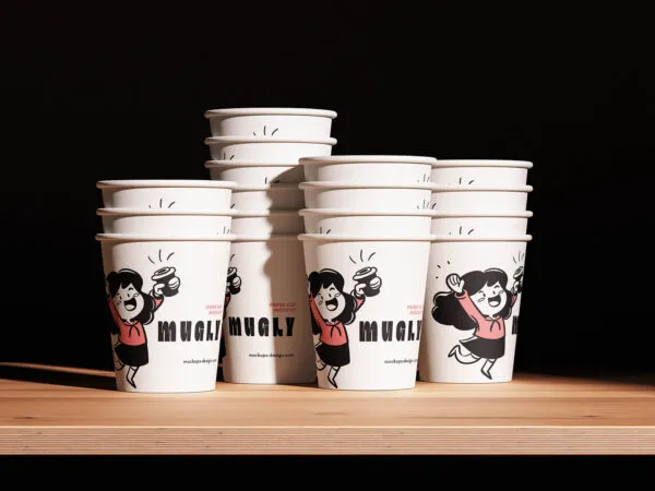 Stacked Paper Cup Mockup Image 1 Designers Lab