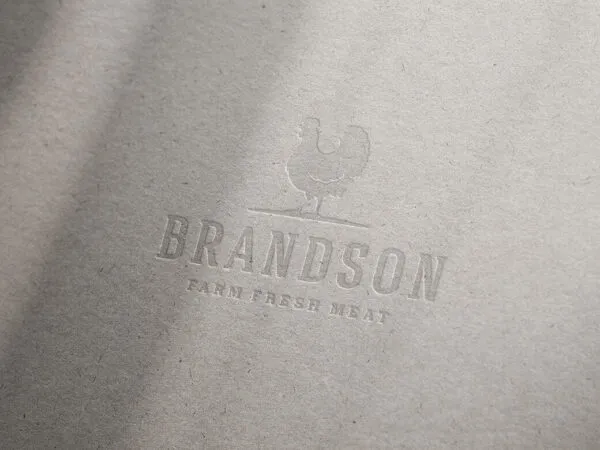 Stamped Letterpress Logo Mockup 1