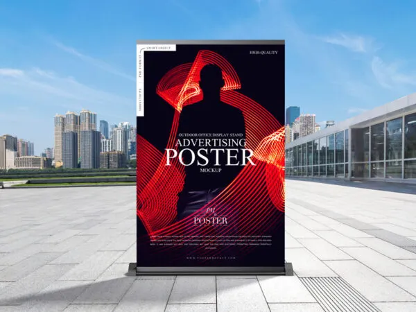 Stand Poster Mockup with Modern Design 1
