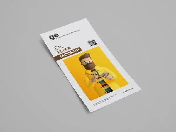 Standard Size Flyer on a Simple Surface Mockup 1