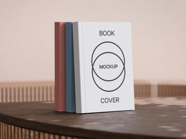Standing 3 Book Covers Mockup 1