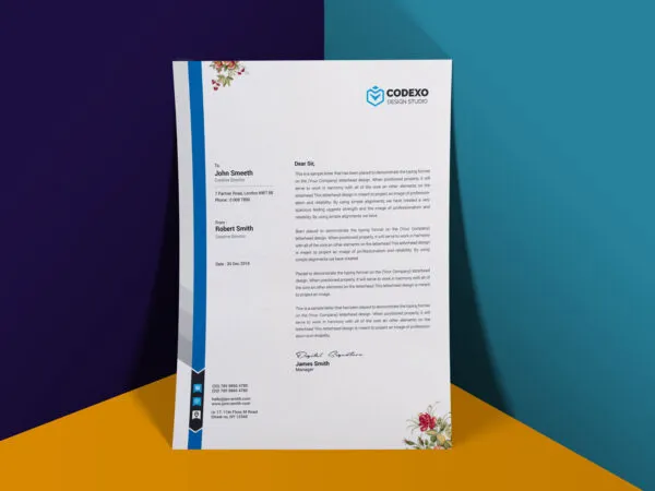 Standing A4 Letterhead Mockup 1