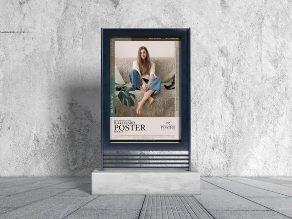 Standing Billboard Poster Mockup 1