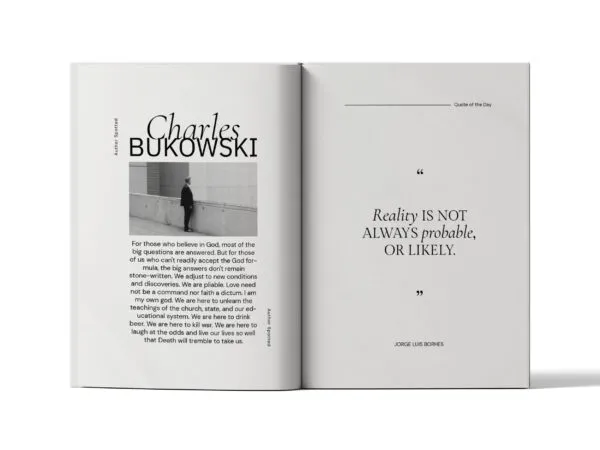 Standing Book Page Mockup in Front View 1