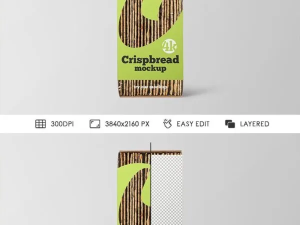 Standing Crispbread Packaging Mockup 1