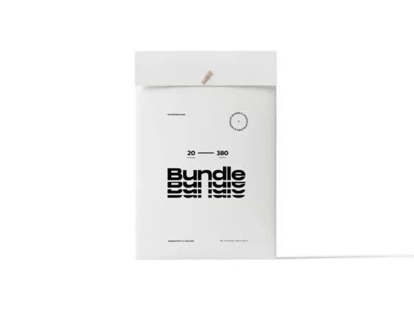 Standing Front View Closed Envelope Mockup 1