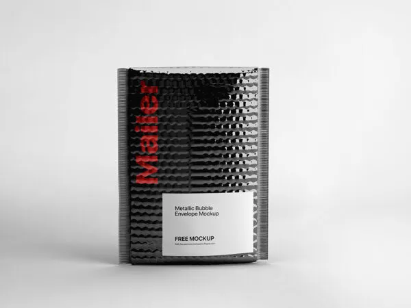 Standing Metallic Bubble Envelope Mockup in Front Sight 1