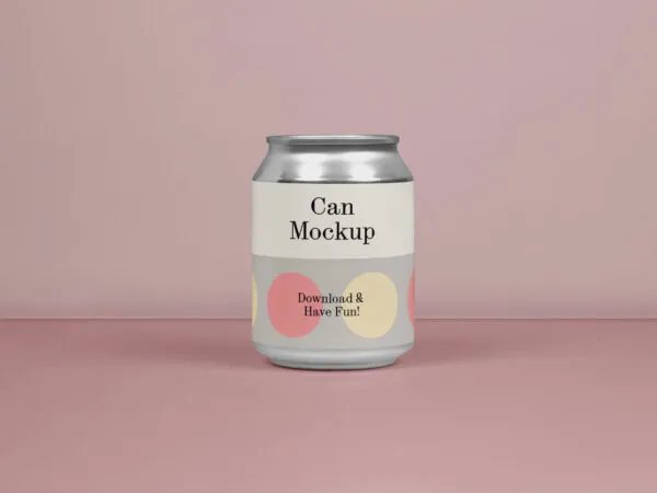 Standing Mini Metal Can Mockup 1