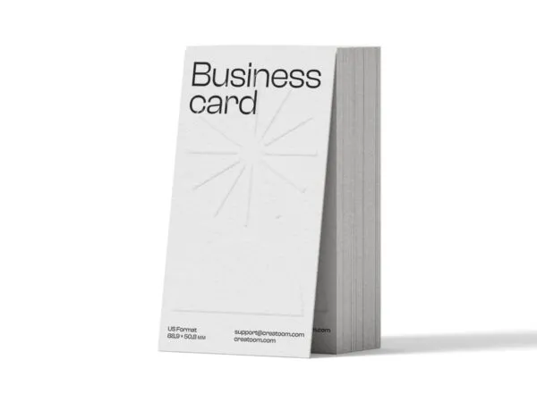 Standing Minimalistic Business Cards Mockup 1