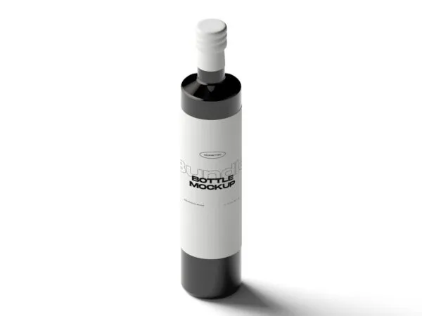 Standing Minimalistic Plastic Bottle Mockup 1