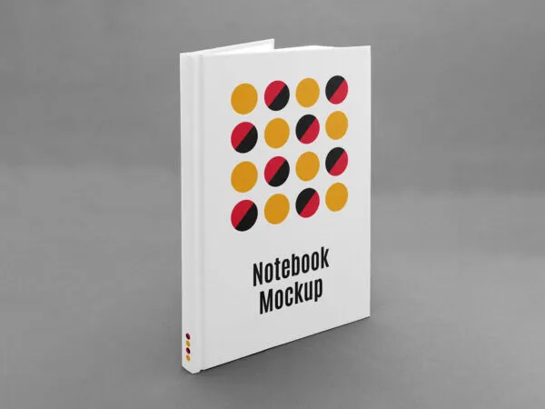 Standing Open Notebook Cover Mockup 1