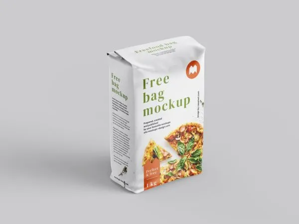 Standing Paper Food Bag Mockup 1