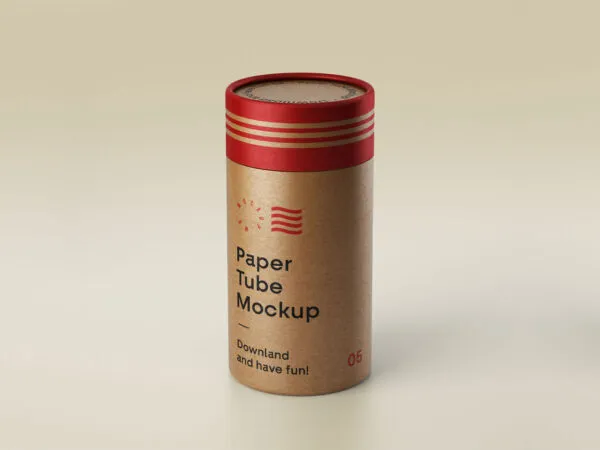 Standing Paper Tube Packaging Mockup 1