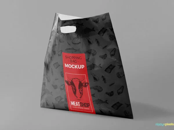 Standing Plastic Bag Mockup 1