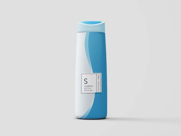Standing Shampoo Bottle Mockup 1