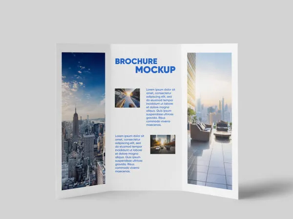 Standing Trifold Brochure Mockup 1