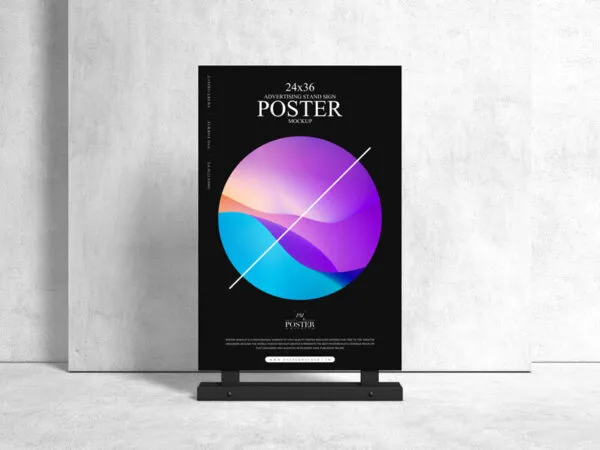 Standing Vertical Poster Mockup 1