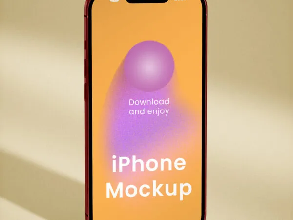 Standing iPhone Mockup in Close up View 1