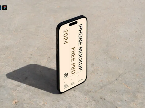 Standing iPhone Pro Mockup 1