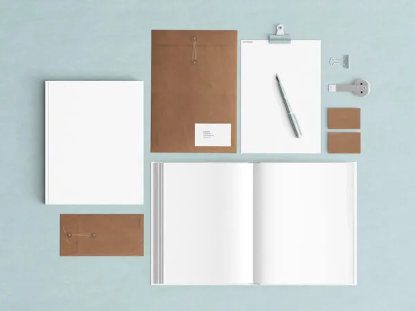 Stationary Mockup in Brown and White Color 1