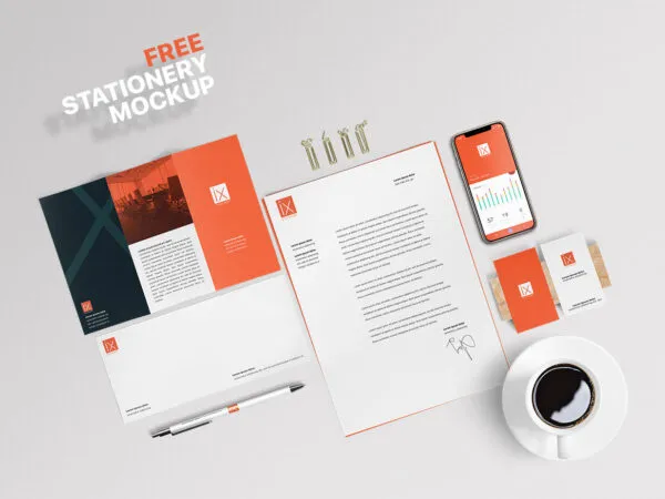 Stationery Branding Mockup with Business Cards Envelope Letterhead and More 1